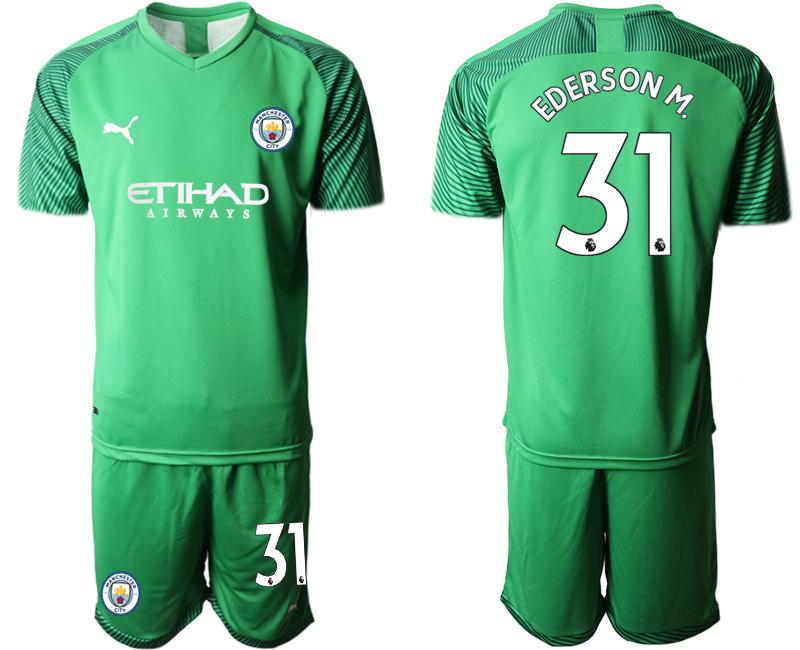 Men 2020-2021 club Manchester City goalkeeper green #31 Soccer Jerseys1->->Soccer Club Jersey